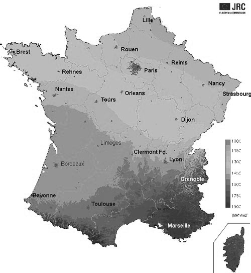 solar map france